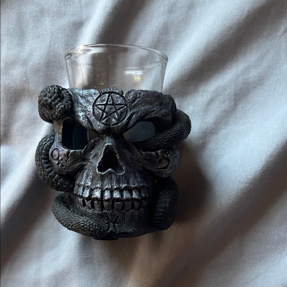 Skull and Snake Shot Glass - Black